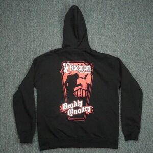 Dixxon Flannel Hoodie Men Extra Large Black Deadly Quality Full Zip Pockets XL